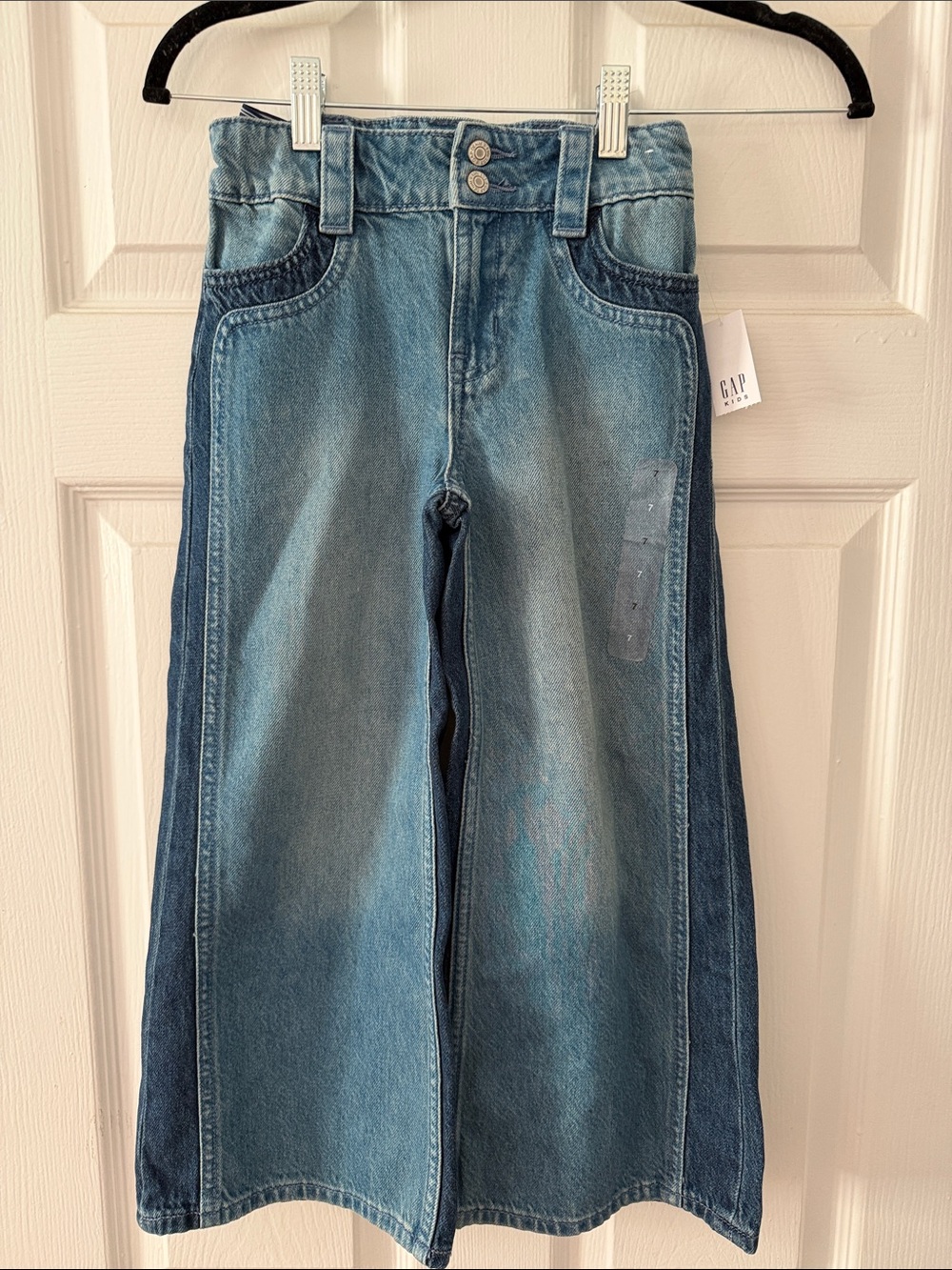 GAP Two-Tone Blue Wide Leg Jeans